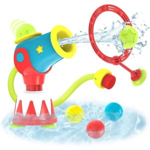 imageYookidoo Toddler Kids Bath Toys Ages 48  Water Cannon Ball Blaster  Suction Cups to Any Bath Tub or Shower  Includes 5 Balls ampamp Hoop to Shoot Through  Turn Bath Time into Endless Fun for Kids