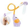 imageYookidoo Baby Bath Shower Head  Elephant Water Pump with Trunk Spout Rinser  Control Water Flow from 2 Elephant Trunk Knobs for Maximum Fun in Tub or Sink for Newborn BabiesPurple