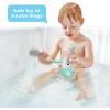 imageYookidoo Baby Bath Shower Head  Elephant Water Pump with Trunk Spout Rinser  Control Water Flow from 2 Elephant Trunk Knobs for Maximum Fun in Tub or Sink for Newborn BabiesTurquoise
