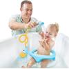 imageYookidoo Baby Bath Shower Head  Elephant Water Pump with Trunk Spout Rinser  Control Water Flow from 2 Elephant Trunk Knobs for Maximum Fun in Tub or Sink for Newborn BabiesBlue and Orange