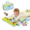 imageYookidoo Baby Tummy Time Mat Newborn Musical Playmat ampamp Outdoor Gym Pillow Teething Toys and Portable FoldUp Case 012 Months