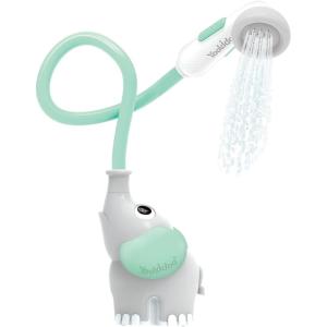 imageYookidoo Baby Bath Shower Head  Elephant Water Pump with Trunk Spout Rinser  Control Water Flow from 2 Elephant Trunk Knobs for Maximum Fun in Tub or Sink for Newborn BabiesTurquoise