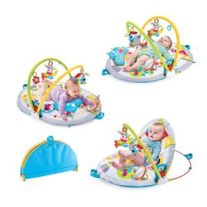 imageYookidoo Baby Gym Urban Lay to SitUp Playmat 3in1 Newborns Activity Center with Tummy Time Toys Pillow ampamp Infant Miror 012 MonthLay to SitUp
