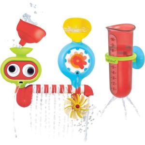 imageYookidoo Baby Toddler Bath Wall Toy Ages 13 Waterfall Spinning Gears ampamp Rotating Googly Eyes  Mold Free  Attach to Any Tub or Shower  Spin N Sprinkle Water Lab  Great for Boys Girlsampamp KidsSolid