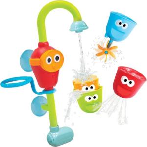 imageYookidoo Bay Bath Toddler Toys Ages 13  3 Stackable Cups Spinning Gears Hose ampamp Spout for Water Play  Mold Free  Suction Cups Attach to Any Bath Tub or Shower  Spin N Sort Spout ProFlow N Fill