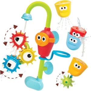 imageYookidoo Bay Bath Toddler Toys Ages 13  3 Stackable Cups Spinning Gears Hose ampamp Spout for Water Play  Mold Free  Suction Cups Attach to Any Bath Tub or Shower  Spin N Sort Spout ProSpin N Sort Spout Pro