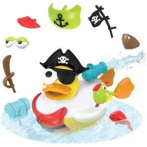 imageYookidoo Jet Duck Firefighter Bath Toy with Powered Water Hydrant Shooter  Sensory Development ampamp Bath Time Fun for Kids  Battery Operated Bath Toy with 15 Pieces  Ages 2Pirate