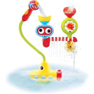 imageYookidoo Submarine Spray Station Kids Bath Toy Ages 2 MoldFree WallMounted BatteryOperated Shower Head ampamp Spin N Sprinkle Set for Fun Baby Bathtime Play with Magical Water EffectsSubmarine