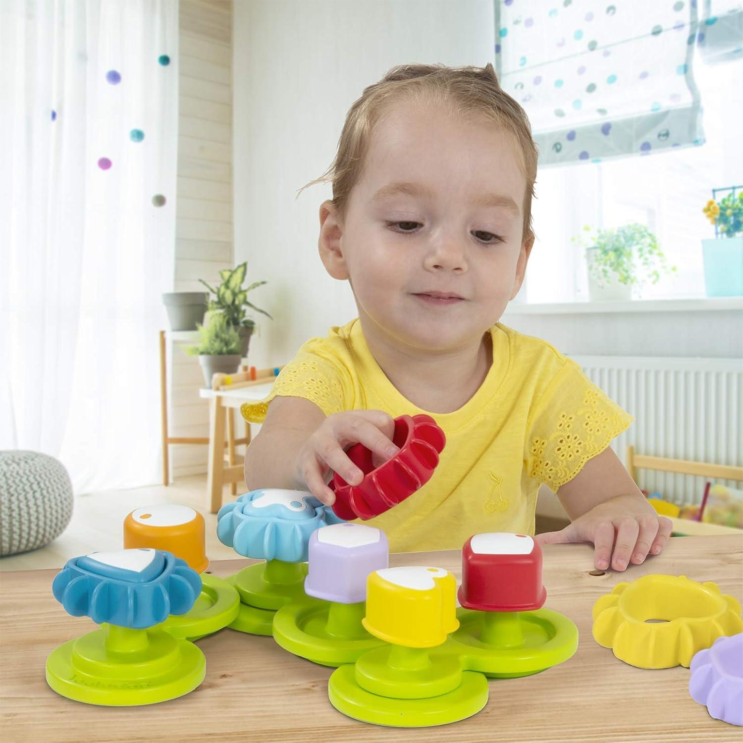 imageYookidoo Shape N Spin Gear Sorter A Developmental Activity Toy for Kids Ages 13 Toddlers Sortering Game with Multiple Colors and Shapes That Also Spins Closed BoxGift Box