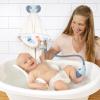 imageYookidoo Baby Bath Elephant Shower Head Gift Set  Includes Hooded Towel ampamp Hanger  Control Water from 2 Elephant Trunk Knobs for Max Fun in Tub or Sink Newborns Toddlers Boys Girls Blush PinkCloudy Blue
