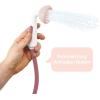 imageYookidoo Baby Bath Elephant Shower Head Gift Set  Includes Hooded Towel ampamp Hanger  Control Water from 2 Elephant Trunk Knobs for Max Fun in Tub or Sink Newborns Toddlers Boys Girls Blush PinkBlush Pink