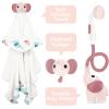 imageYookidoo Baby Bath Elephant Shower Head Gift Set  Includes Hooded Towel ampamp Hanger  Control Water from 2 Elephant Trunk Knobs for Max Fun in Tub or Sink Newborns Toddlers Boys Girls Blush PinkBlush Pink