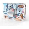 imageYookidoo Baby Bath Elephant Shower Head Gift Set  Includes Hooded Towel ampamp Hanger  Control Water from 2 Elephant Trunk Knobs for Max Fun in Tub or Sink Newborns Toddlers Boys Girls Blush PinkCloudy Blue