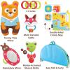 imageYookidoo Circus Baby Playmat Gym with Musical Motorized Mobile Tummy Time Pillow Mirror and Newborn Textured Animal Figures Infant Activity for 012 MonthPlay N Nap