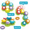 imageYookidoo Shape N Spin Gear Sorter A Developmental Activity Toy for Kids Ages 13 Toddlers Sortering Game with Multiple Colors and Shapes That Also Spins Closed BoxGift Box
