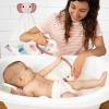 imageYookidoo Baby Bath Elephant Shower Head Gift Set  Includes Hooded Towel ampamp Hanger  Control Water from 2 Elephant Trunk Knobs for Max Fun in Tub or Sink Newborns Toddlers Boys Girls Blush PinkBlush Pink