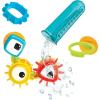 imageYookidoo Baby Bath Toy  Spin N Sort Water Gear  Childrens Sensory Water Wheel Set That Attaches to Any Size Tub  Includes Suction Cups 3 Googly Eye Gears and Pourers