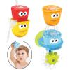 imageYookidoo Baby Bath Toys  Fill N Spill Set of Four Stackable Cups with Suction Cup Ring Holder and Water Wheel Sensory Toy for Bath Time  Attaches to Any Bath Tub