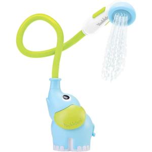imageYookidoo Baby Bath Shower Head  Elephant Water Pump with Trunk Spout Rinser  Control Water Flow from 2 Elephant Trunk Knobs for Maximum Fun in Tub or Sink for Newborn Babies Blue