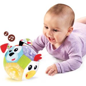 imageYookidoo Baby Lights N Music Friends Ball A Soft Newborn Musical Ball Toy with Flashing Stars and Three Friendly Farm Animals Ideal for Floor Play Stroller Or Crib