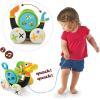 imagePush Pull Along Toy for Baby Duck Whistles As Toddlers Pull It With Bead Coaster Developmental Toys For Ages 13 Years