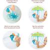 imageYookidoo Baby Bath Toy Ages 13 Green Peacock Umbrella Water Sprinkler with 3 Moving Pieces Mold Free  Fill with Water for Bubbles Spinning ampamp Sprinkler Effects  Toddler Bath Time ampamp Pool FunGreen
